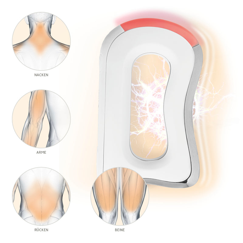 nah-vital EMS-Massagegriff mit 3 Intensitätsstufen und Wärmefunktion zur Anwendung an Nacken, Rücken, Armen und Beinen.