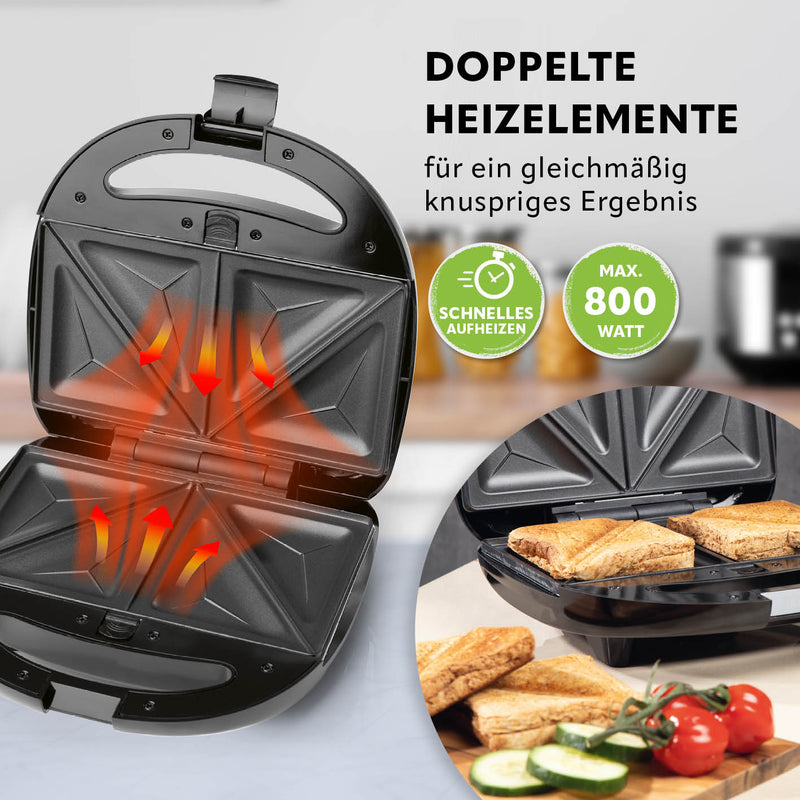 GOURMETmaxx Tischgrill Vario - Für Grillgut, Waffeln & Sandwiches