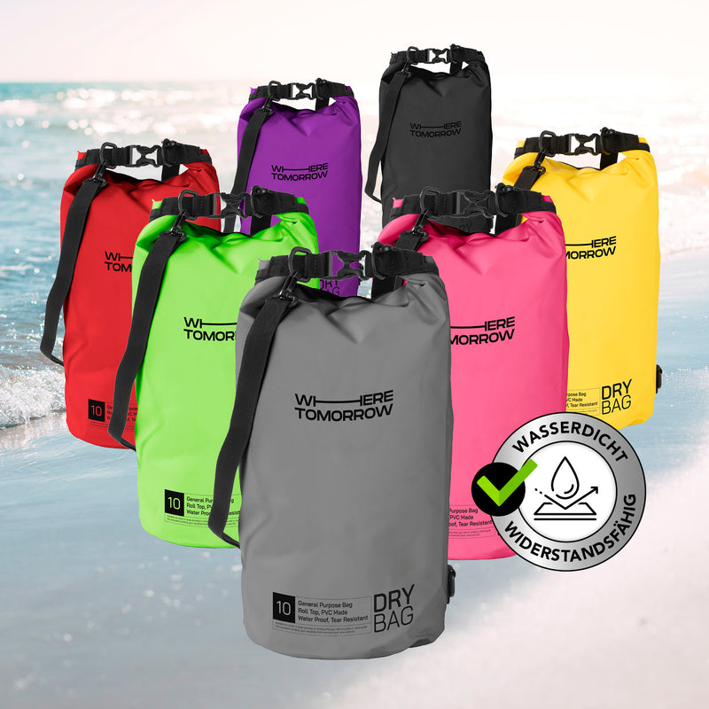 Where Tomorrow Dry Bag 10L - Style 01 - Grau