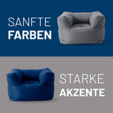 LUMALAND Sitzsack-Sofa Sessel - Kombinierbar mit dem Modularen System - 400 L - Navyblau