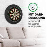 #DoYourDart Sisal-Dartscheibe - selbstschließende Faser - mit Surround & Pfeilen