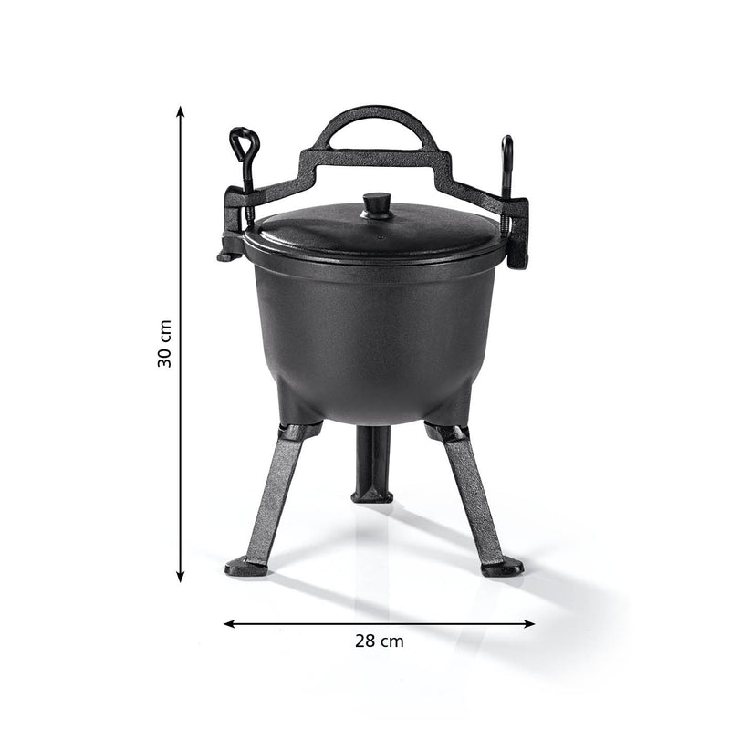 LANDMANN Dutch Oven Gusseisen emailliert - 4,5 l - Anthrazit