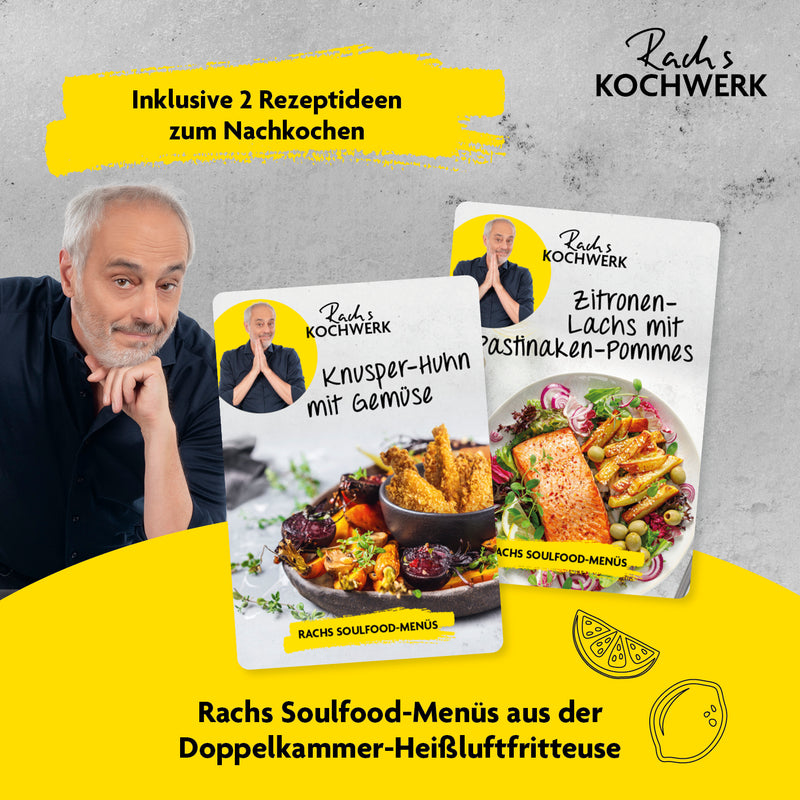 Rachs KOCHWERK Heißluft-Fritteuse Doppelkorb 2x 3,5l - schwarz