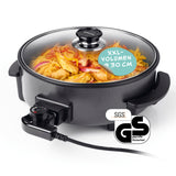 GOURMETmaxx elektrische Partypfanne - Ø 30 cm - mit Thermostat und Glasdeckel