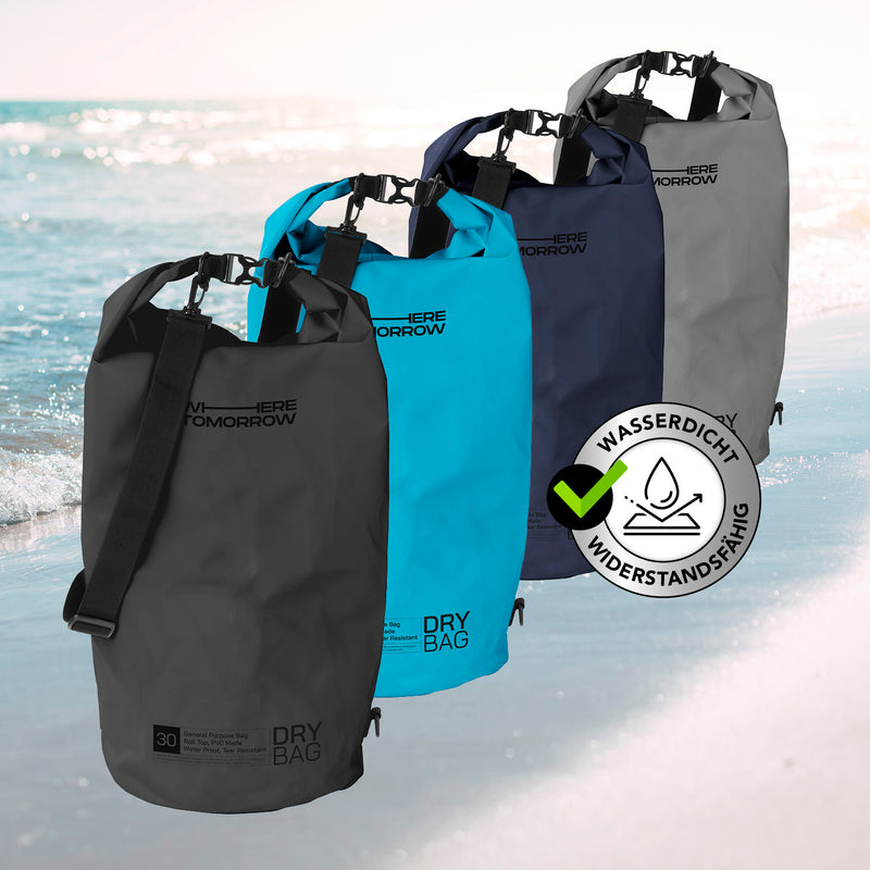 Where Tomorrow Dry Bag 30L - Style 01 - Schwarz