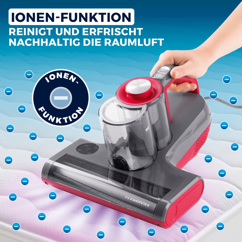 CLEANmaxx Milbensauger Rotation Power - entfernt 99,9 % Milben - mit UV-C-Licht
