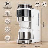 Barista Filterkaffeemaschine Touch Iso mit Mahlwerk und LED-Touchdisplay - 800W