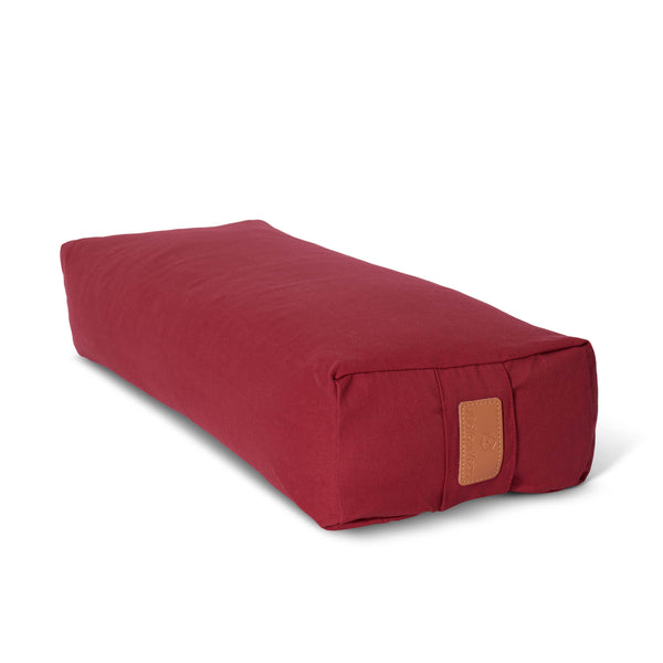 #DoYourYoga Yoga-Bolster Paravati - gefüllt mit Bio-Dinkelspelz - 67 x 22 x 13 cm - Rot