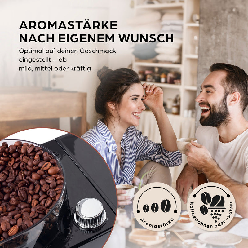 Barista Filterkaffeemaschine Touch Iso mit Mahlwerk und LED-Touchdisplay - 800W