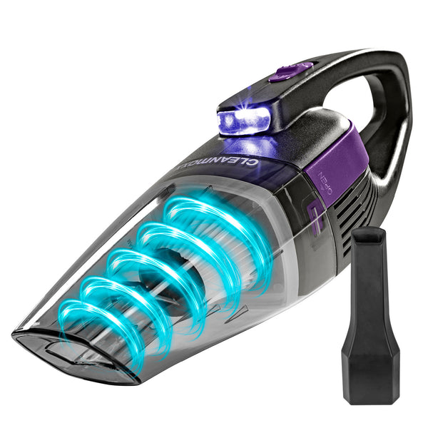 CLEANmaxx Akku-Handstaubsauger - kabel- & beutellos - mit EPA-Filter & LED-Licht