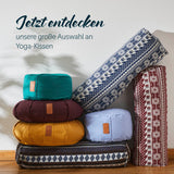 #DoYourYoga Yoga-Bolster Paravati - gefüllt mit Bio-Buchweizenschalen - 67 x 22 x 13 cm - Dunkelgrün