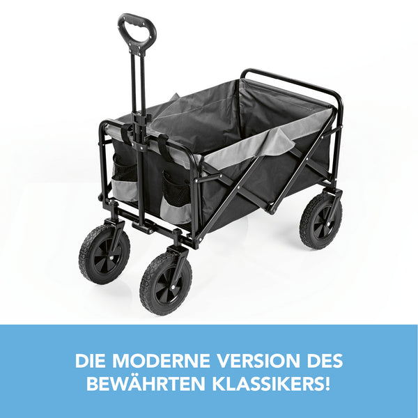 EASYmaxx Bollerwagen faltbar  - anthrazit/schwarz