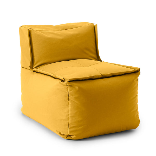 LUMALAND Sitzsack-Sofa Mittelstück - Kombinierbar mit Modularem System - 200 L - Senfgelb