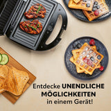 GOURMETmaxx Tischgrill Vario - Für Grillgut, Waffeln & Sandwiches