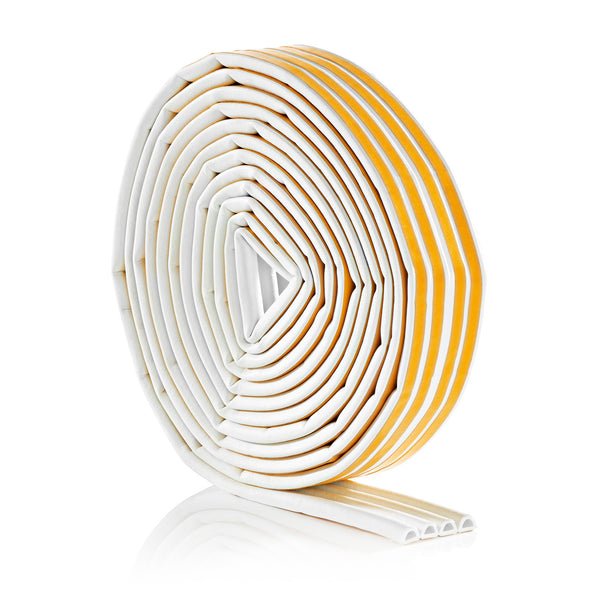 EASYmaxx Dichtungsband 9x6mm selbstklebend 16m, flexibel, zum Abdichten von Türen, Fenstern, energiesparend, schutz vor Zugluft, Staub, Lärm.