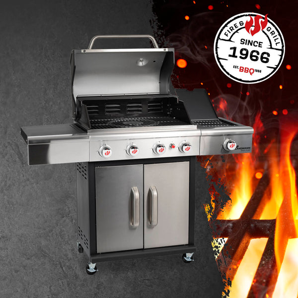 LANDMANN Gasgrill Triton 4.1 MaxX - 120 cm - Edelstahl