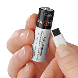 MAXXMEE Batterien wiederaufladbar AA - 4er-Set
