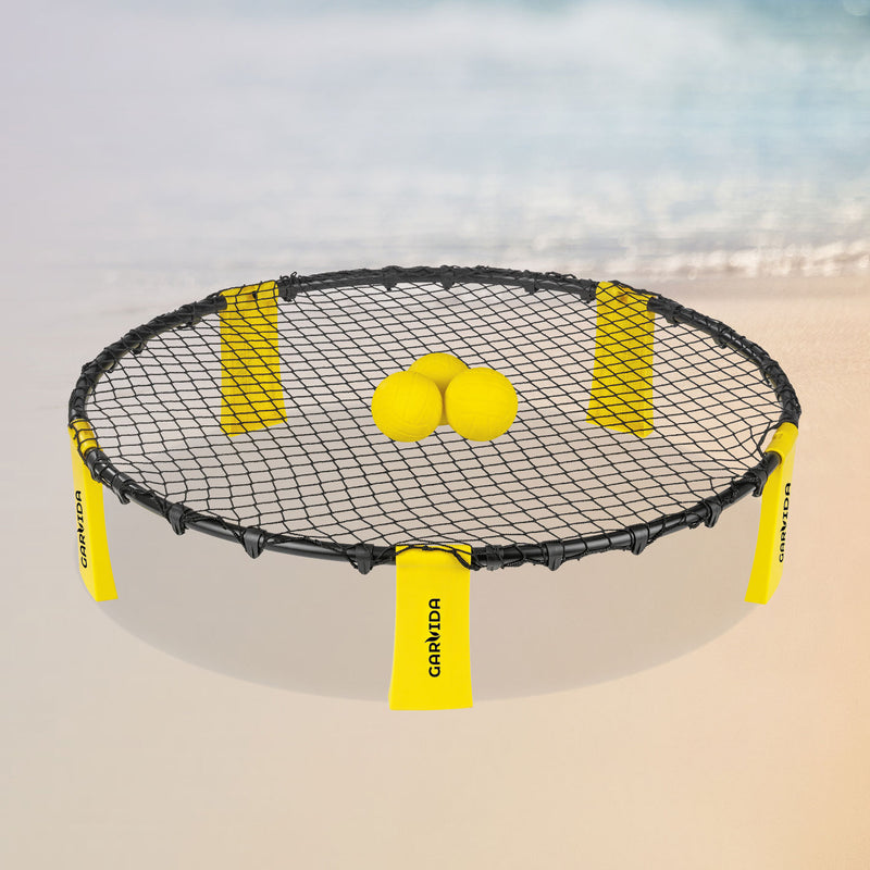 GARVIDA Mini-Volleyball-Spiel Spike Ball Set - 6-tlg. - gelb/schwarz