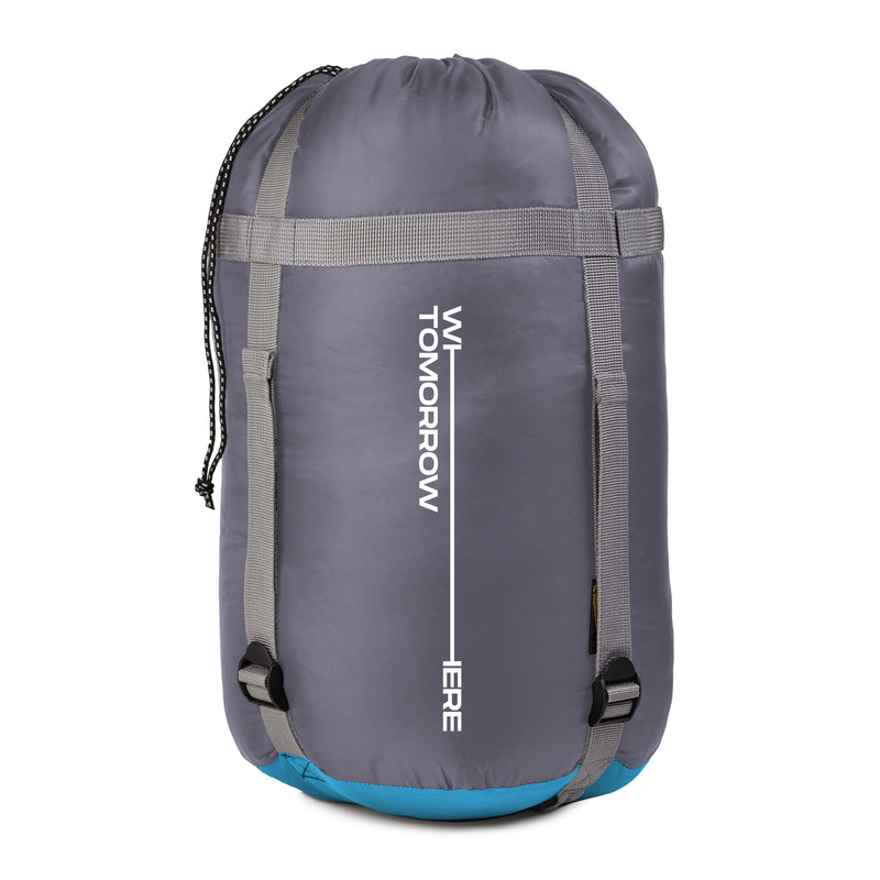 Where Tomorrow Camping Schlafsack Classic - Mumienschlafsack mit Tasche - 230 x 80 x 55 cm - Türkis