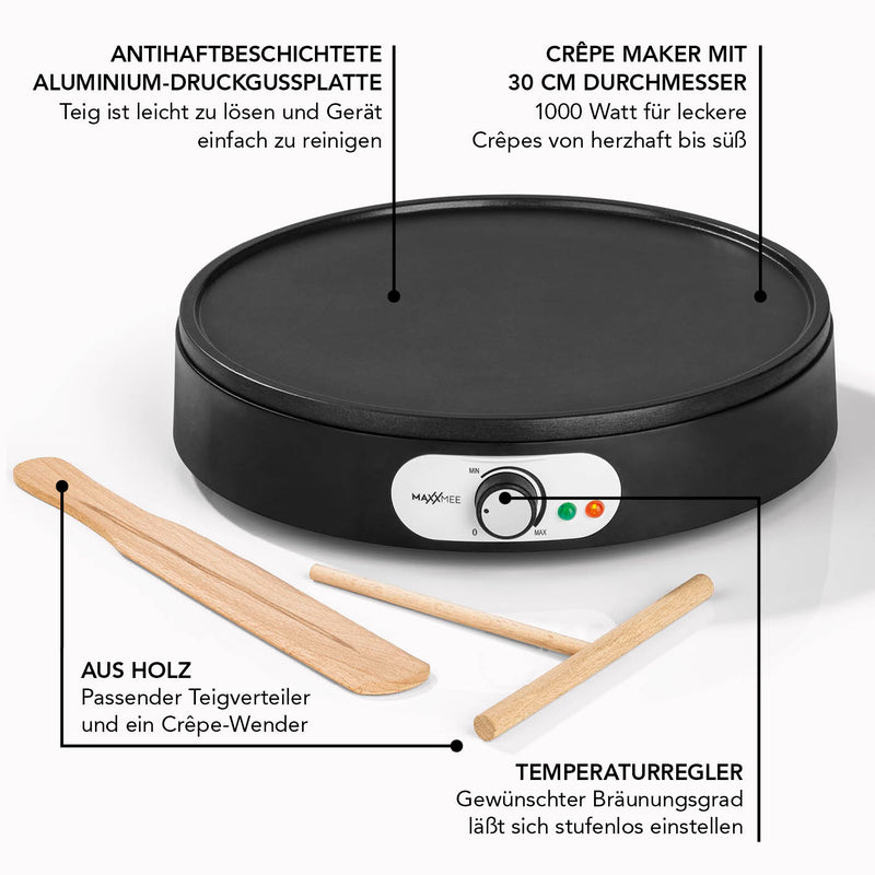 MAXXMEE Crepe Maker - schwarz