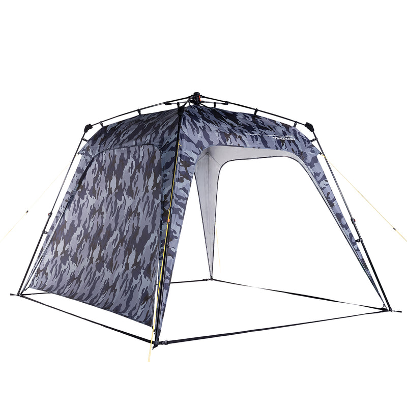 Where Tomorrow - Pop up Pavillon - Faltpavillon - 10 Sek. Quick-up-Aufbau - Camouflage Blau/Grau