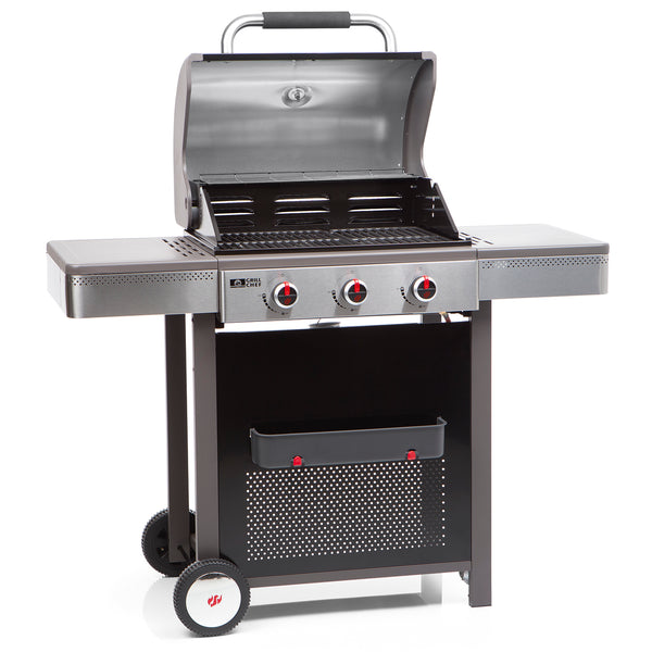 GRILLCHEF BBQ Grill 3.0 - 126 cm - 50mbar - Edelstahl/schwarz