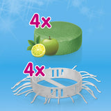 Abfluss-Fee Dusche 4x Haarfänger & 4x Duftstein Zitrone/Apfel