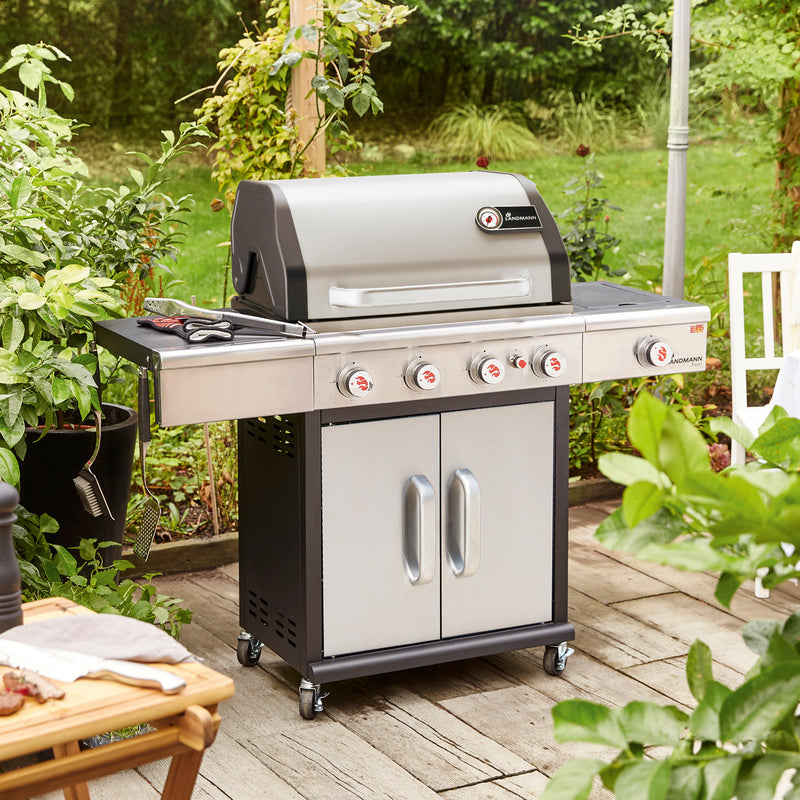 LANDMANN Gasgrill Triton 4.1 MaxX - 120 cm - Edelstahl