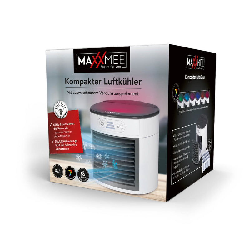 MAXXMEE Luftkühler Kompakt - 3 Leistungsstufen - weiß/grau