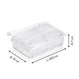 GOURMETmaxx Klemm-Schublade für Kühlschrank 3er-Set - transparent