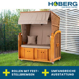 Hoberg 2-Sitzer-Strandkorb (Ostsee) mit Rollen