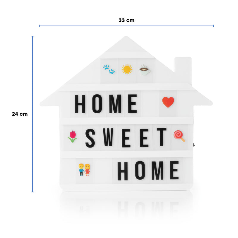 EASYmaxx LED-Leuchtkasten Haus - 173 Buchstaben & 150 Moodjis
