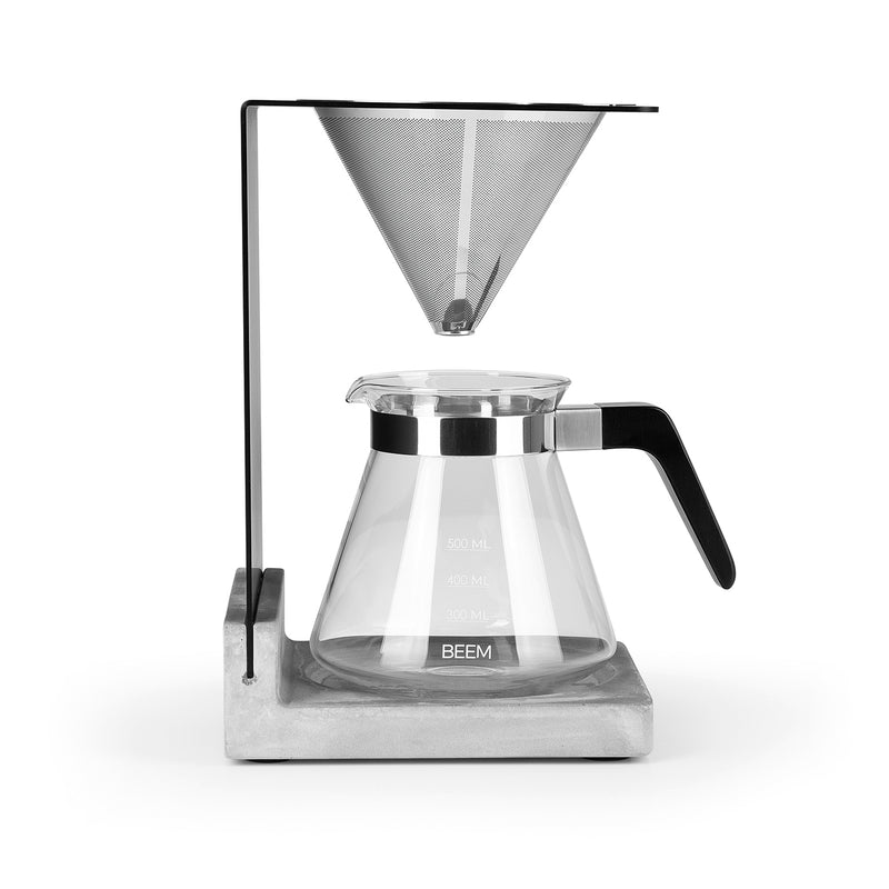 POUR OVER Kaffeebereiter Set - 4 Tassen | 4-teilig Betonoptik