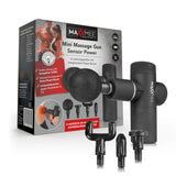 MAXXMEE Mini Massage Gun Pro - 6 Leistungsstufen mit integriertem Power-Boost - Schwarz