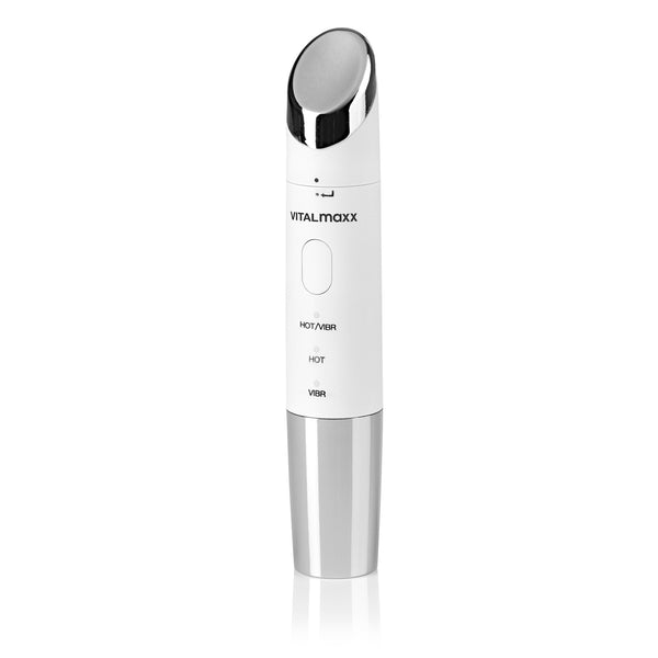 VITALmaxx Massagegerät Augen - Mit Mikrostromvibration & Wärme - silber/weiß