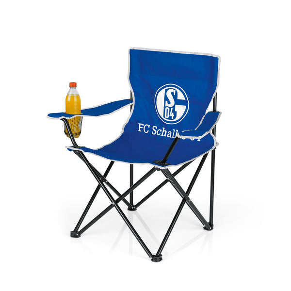 S04 Campingstuhl faltbar mit Logo - 80x50 cm - weiß/blau