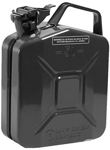 Oxid7® Metall Benzinkanister 5 Liter - Schwarz