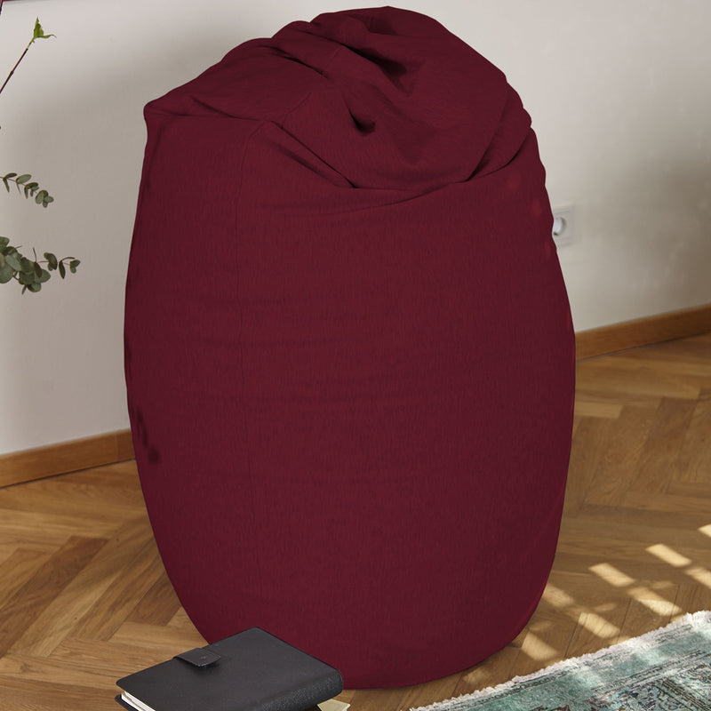 LUMALAND Flexi Comfort Sitzsack - Premium Bean Bag Sitzkissen - Medium 142 x 84 cm - Rot