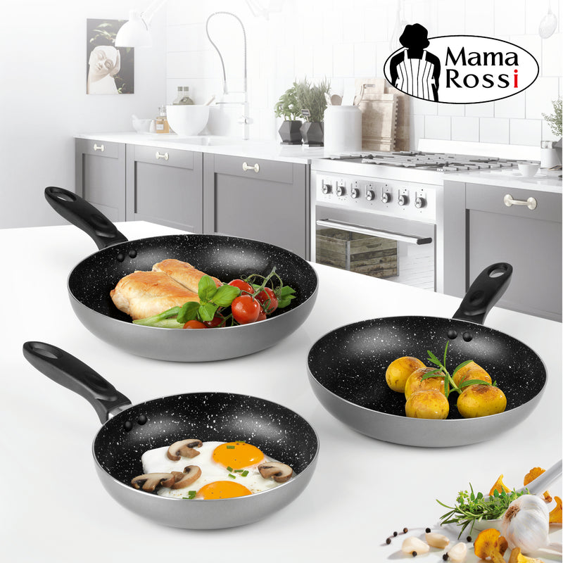 Mama Rossi Aluminium-Pfanne mit Cool-Touch-Griff - 20 cm - anthrazit