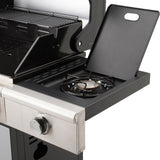 LANDMANN Gasgrill Triton PTS 2.1 - blau beleuchtete Tasten - silber