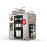 GOURMETmaxx Single-Kaffeemaschine mit Thermobecher - schwarz/Edelstahl