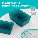 GOURMETmaxx Frischhaltedosen Klick-it 14-tlg. - smaragd/transparent