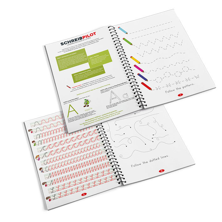 Schreibpilot Heft Buchstaben in Englisch mit Bleistift und Radiergummi - DIN-A4