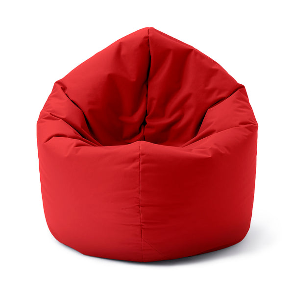 LUMALAND Sitzsack Drops (300 L) rot, In- & outdoor, leicht, langlebig, pflegeleicht, mit verstecktem Reißverschluss und EPS-Perlenfüllung.
