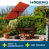 Hoberg flexibler Sonnenschirm - Terracotta