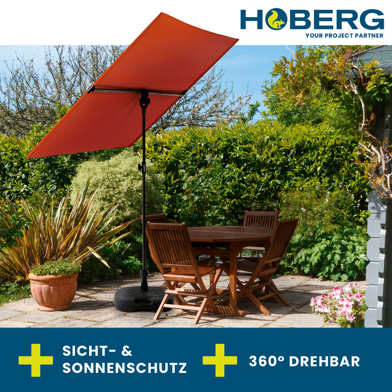 Hoberg flexibler Sonnenschirm - Terracotta