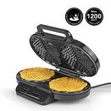 MAXXMEE Doppel-Waffeleisen für Herzwaffeln - Edelstahl/schwarz