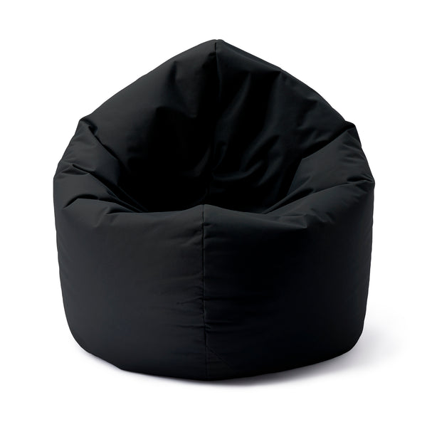 LUMALAND Sitzsack Drops (300 L) - In- & outdoor, schwarz, leicht, langlebig mit EPS-Füllung und verdecktem Reißverschluss für Schutz der Bodenbeläge.