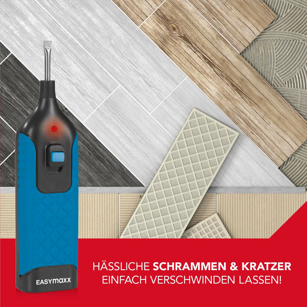 EASYmaxx Reparatur-Set Fliesen & Steinböden - 16-tlg. zum Ausbessern von Schrammen und Kratzern auf keramischen Oberflächen.
