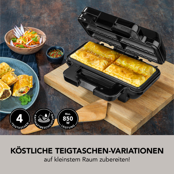 MAXXMEE Teigtaschen-Grill für 4 Teigtaschen - schwarz